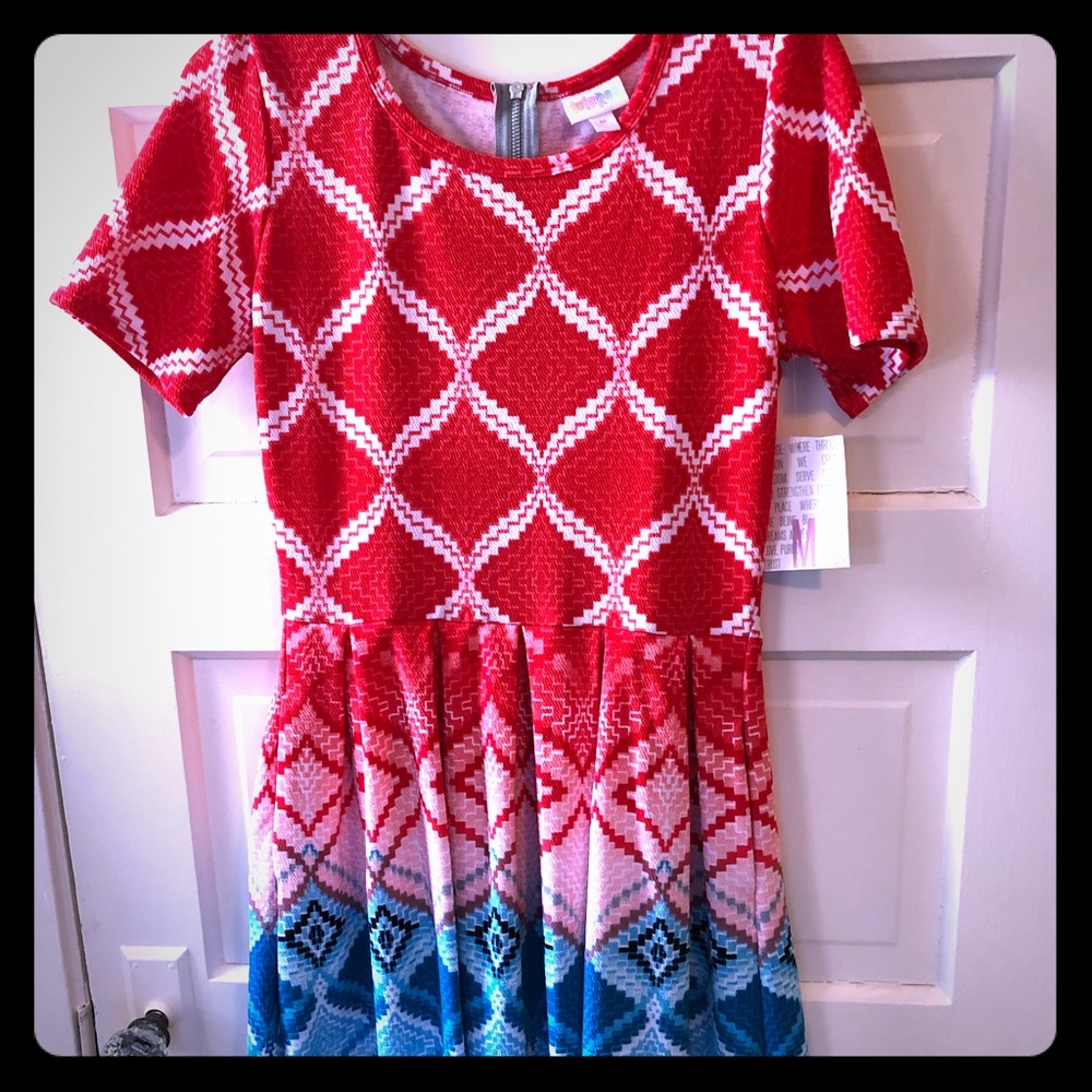 Lularoe Amelia Watercolor NWT M